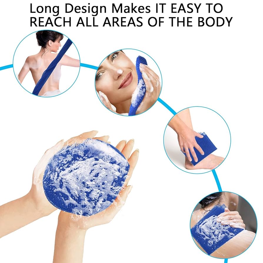 AFRONEST - African Net Sponge Exfoliating Body Scrubbe for Gentle Skin Care